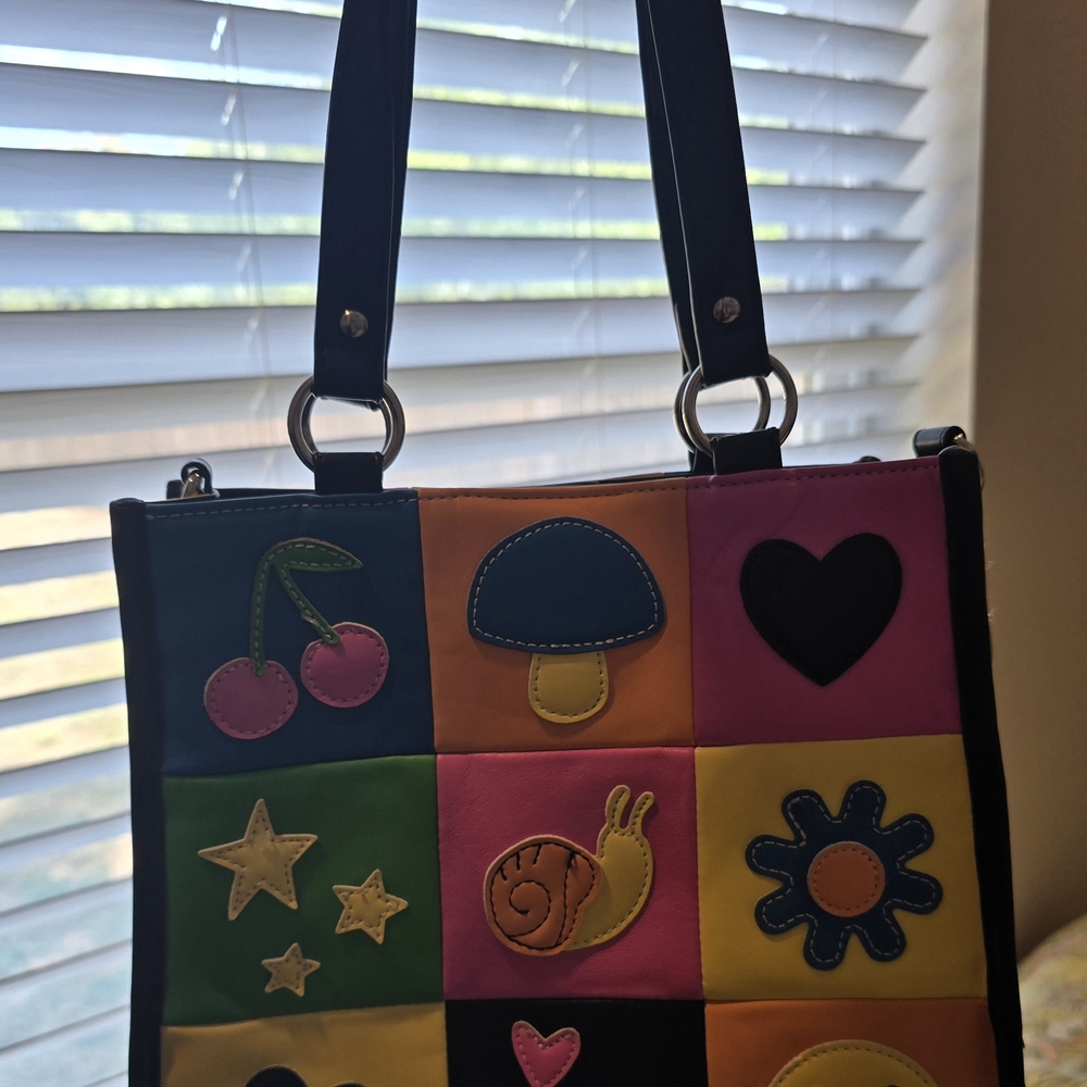 Colorful Patchwork Tote Bag